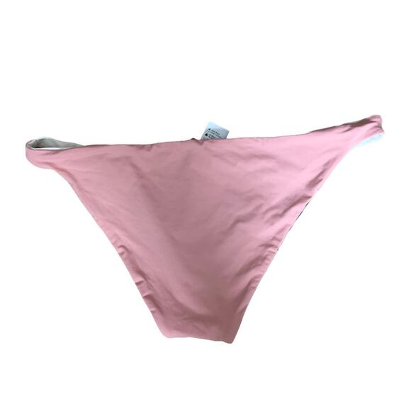 L*Space Pink Navy Blue Reversible Bikini Bottom LARGE Colorblock Cheeky $75 NEW - Picture 7 of 7